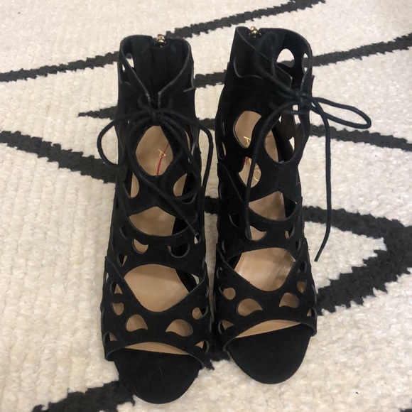 Aldo Ankle Cut Out Boots Black 7.5 - Picture 3 of 11